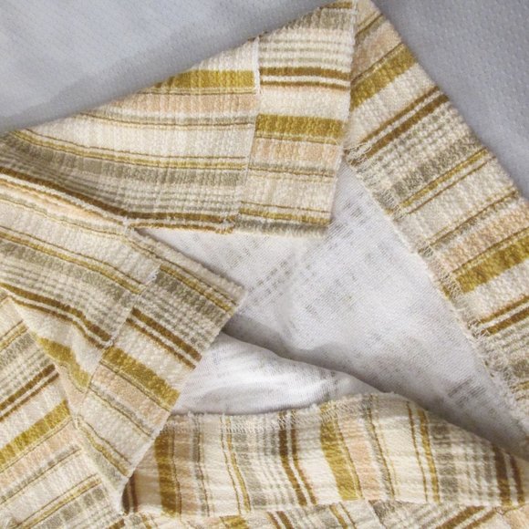 🤎 SO BROWN MULTI-COLOR OVERSIZED STRIPE PLAID LACE-UP HOODIE – SIZE S - Picture 10 of 12